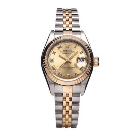 ROLEX Stainless Steel 18K Yellow Gold 26mm Oyster Perpetual Datejust