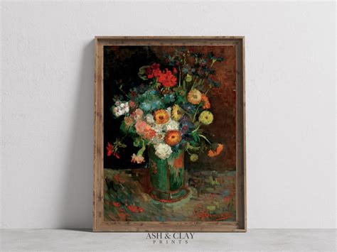 Van Gogh Flower Painting Print Botanical Art Vintage - Etsy