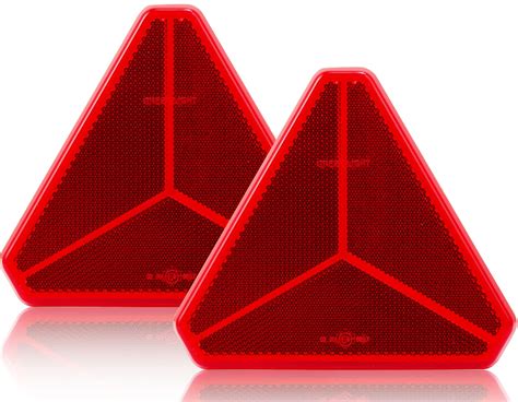 Sparkmoto Pcs Self Adhesive Reflectors Red Trailer Triangular