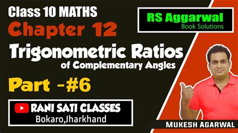 Class 10 Trigonometry Part 6 Ch 12 Trigonometric Ratios Of