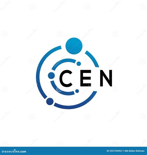 Cen Letter Logo Design On White Background Cen Creative Initials