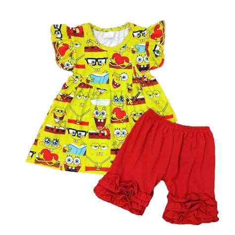 Cartoon character pattern kids clothing girls' clothing sets summer ...