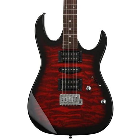 Ibanez Gio Grx Qa Electric Guitar Transparent Red Burst