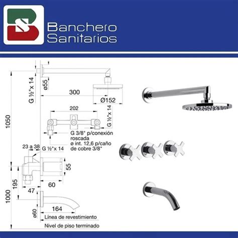 Combo Grifería Fv Alerce Lavatorio De Pared Bidé Y Ducha Envío gratis