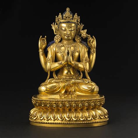 Bonhams A Fine And Rare Gilt Bronze Figure Of Maitreya Yongle Six