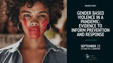 Upcoming Webinar “gender Based Violence In A Pandemic Evidence To Inform Prevention And