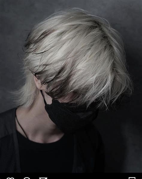 Pin by ძᥲrk ᥲg᥆ᥒᥡ on 𝒞𝑜𝓋𝑒𝓇𝑒𝒹 Short white hair Long hair styles men