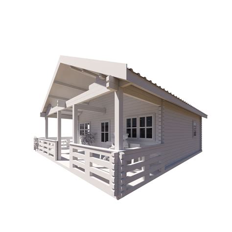 Cabaña de madera modelo Revit Modelo 3D 10 blend dae fbx