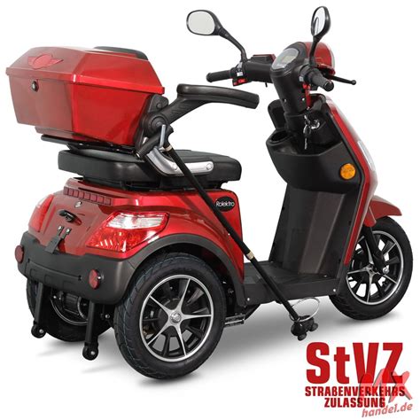 Mx Handel Rolektro E Trike V Blei Gel Rot