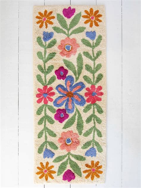 Tufted Runner Bath Mat Get Naked In 2024 Runner Bath Mat Boho Shower Boho Shower Curtain