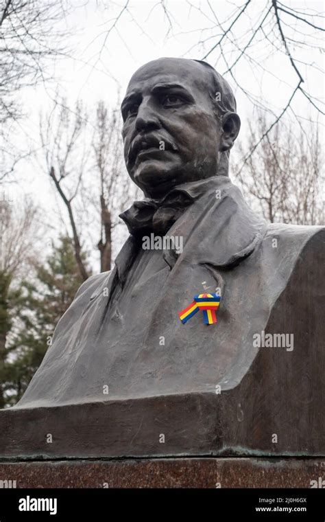 The Statue Of Constantin Negruzzi Who Was A Romanian Poet Novelist And