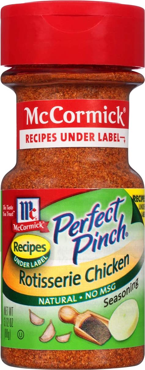 Mccormick Perfect Pinch Rotisserie Chicken Seasoning 88g 312 Oz Uk Grocery