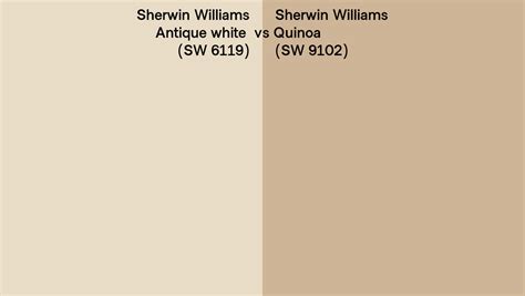 Sherwin Williams Antique White Vs Quinoa Side By Side Comparison