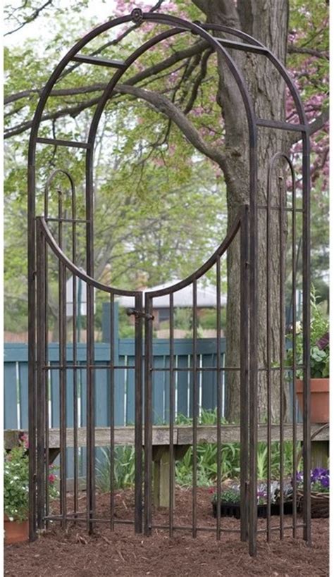 Panacea Metal 75 Ft Arched Arbor With Gate Multicolor Pan89096