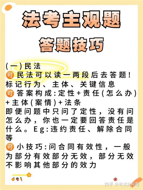 还不会答法考主观题？答题模板来啦！司法考试备考资料分享！ 知乎