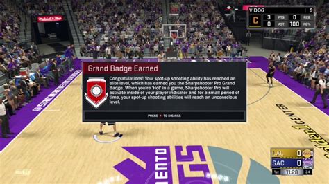 How To Get Sharpshooter Grand Badge Nba K Youtube