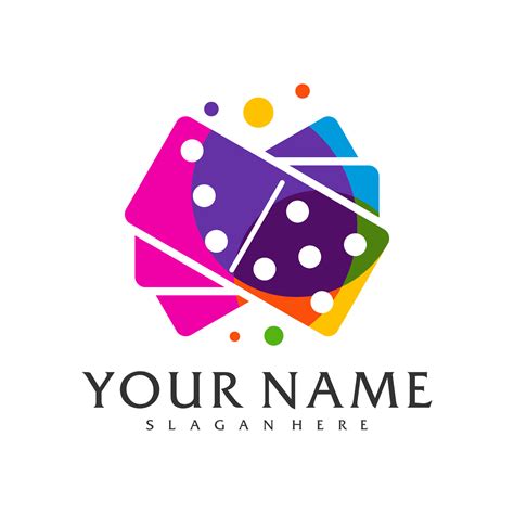 Colorful Domino logo vector template, Creative Domino logo design ...