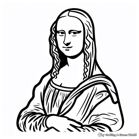 Mona Lisa Coloring Pages Free And Printable