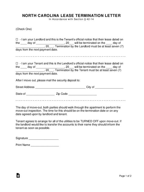 North Carolina Lease Letter Fill Out Sign Online DocHub