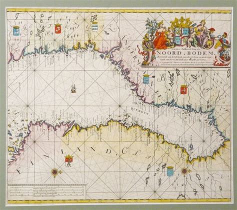 JOHANNES VAN KEULEN Nieuwe Paskaart Van De Noord Bodem 1600 C