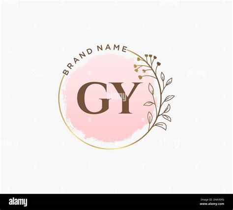 Gy Feminine Logo Usable For Nature Salon Spa Cosmetic And Beauty