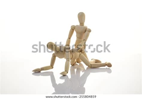 Kama Sutra Wooden Dummy Intercourse Sex Stock Photo