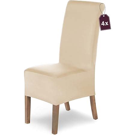 Amazon De SCHEFFLER Home Stuhlhussen Stretch Marie Stuhlhussen Beige