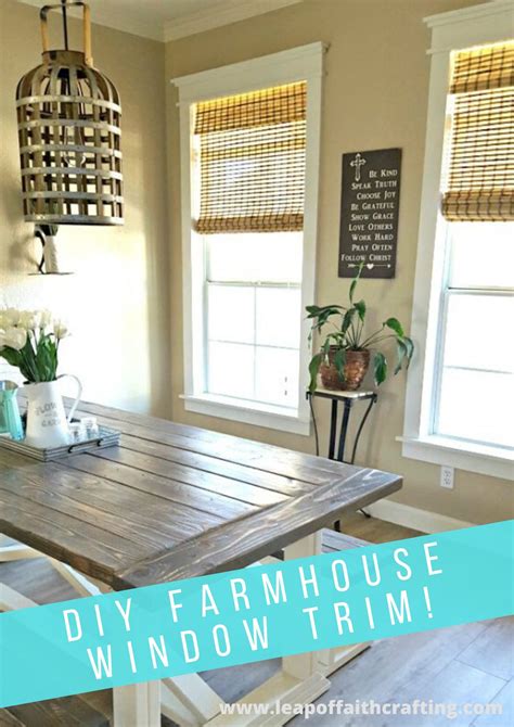 How to Easily Install Farmhouse Window Trim! - Leap of Faith Crafting