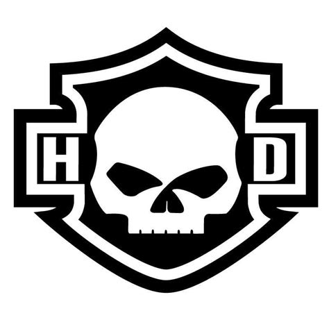 Harley Skull Blank Decal New Version For Helmets Etsy