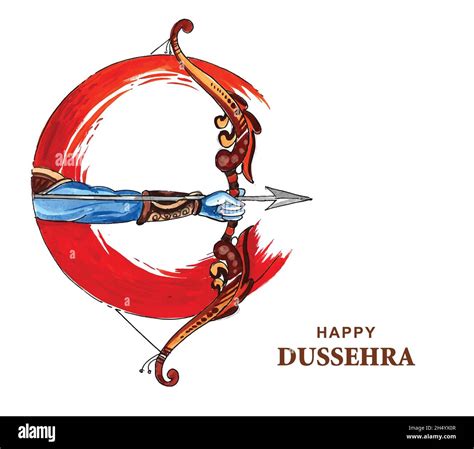 Illustration Of Bow And Arrow In Happy Dussehra Festival Of India Stock