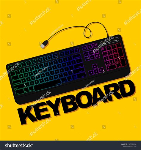 Gaming Keyboard Vector Illustration Good Template Stock Vector (Royalty ...