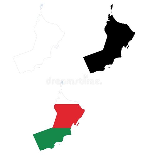 Map Of Oman Icon Oman Map Sign Flag Of Oman Symbol Outline Oman