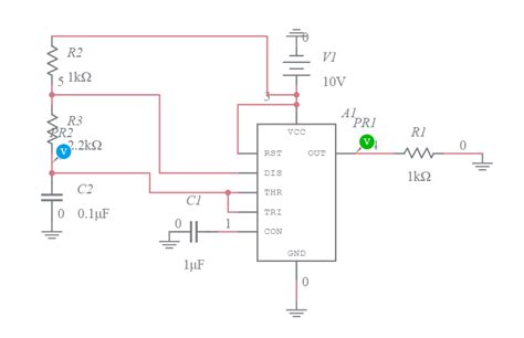 Astable multivibrator using 555 IC - Multisim Live