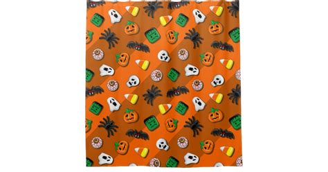 Halloween Spooky Candies Party Shower Curtain Zazzle