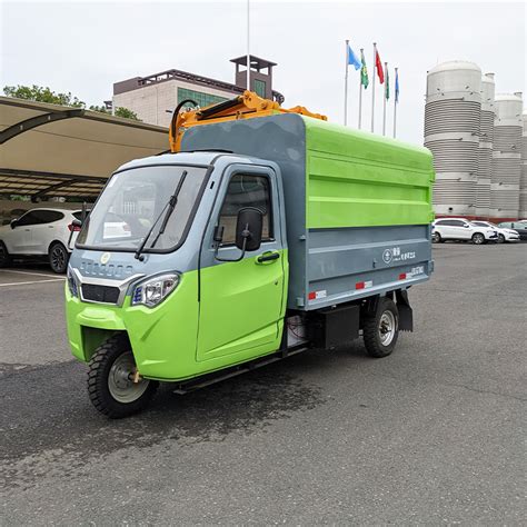 Electric Luxury Side Load Garbage Tricycle With Doors Cbm Lv Bao