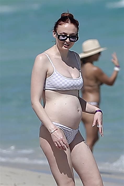 Sophie Turner Shows Off Bare Belly In Tiny Bikini With Joe Jonas As