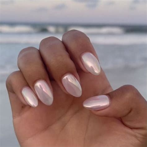 Hailey Bieber White Chrome Glazed Doughnut Press On Nails Etsy