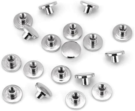 Flat Head Rivets Set 20pcs Set Brass Leather Flat Rivet Screws Flat