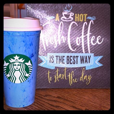 Starbucks Reusable Hot Cup Blue Marble Gem