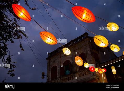 Lanterns light the night sky in Hoi An Stock Photo - Alamy