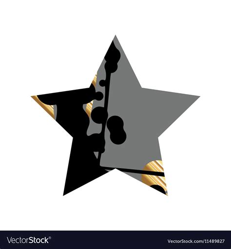 Grunge Black And Goldstar Royalty Free Vector Image