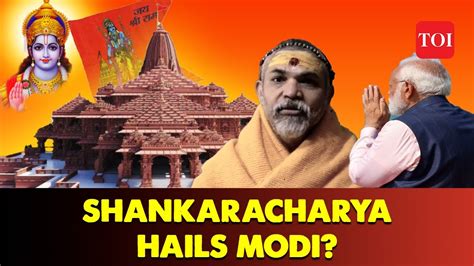 Breaking Shankaracharya Hails Pm Modi 20 Hrs Before Pran Pratishtha