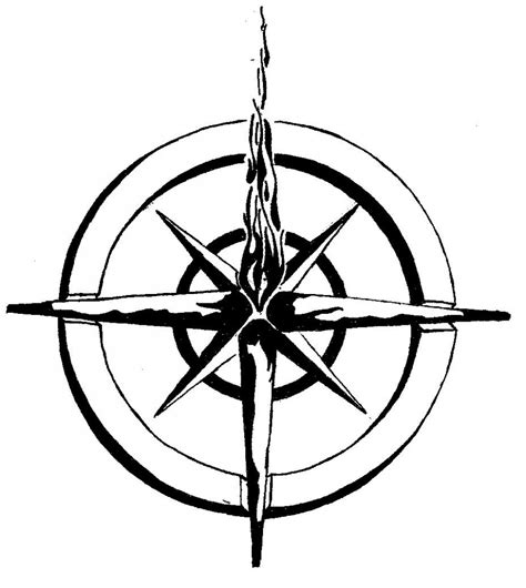 Nautical Compass Drawing at GetDrawings | Free download