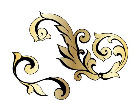 Vector Damask Vintage Baroque Scroll Ornament Swirl Victorian Monogram