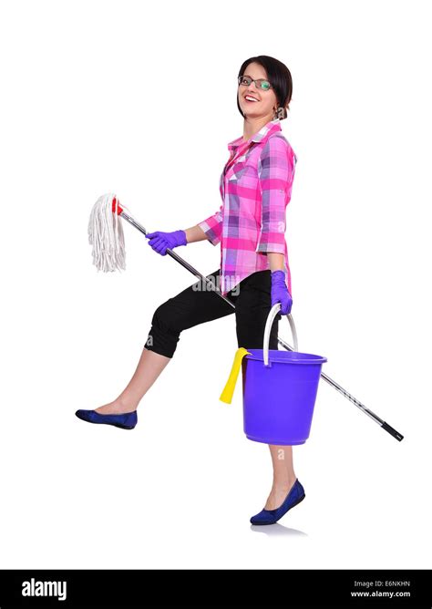 Female Cleaner Mop Bucket Hi Res Stock Photography And Images Alamy