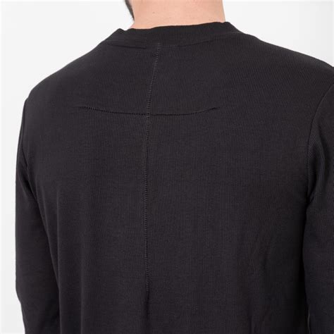 Black Ribbed Modal Longsleeve Wolfensson