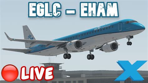 X Plane 11 LIVE VATSIM KLM Cityhopper OPS X Crafts E195 EGLC