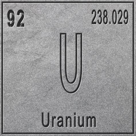 Premium Photo Uranium Chemical Element Sign With Atomic Number And