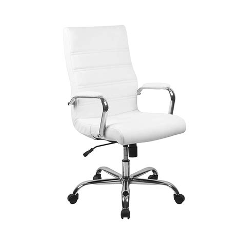 Leather White Soft Home Office Chair - Home Office Furnishings