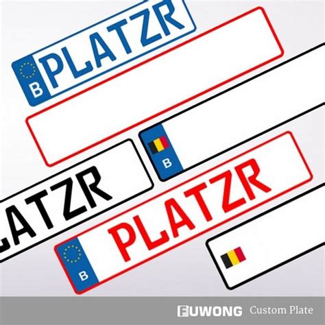 Belgian license plate | Fuwong® Custom Europlates